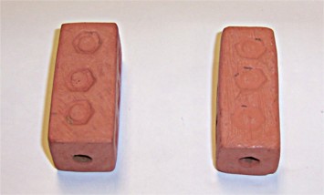 1\"x2\" Brick Shaped Clay Bead
